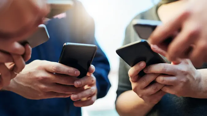 Communicating in the age of the smartphone stock photo