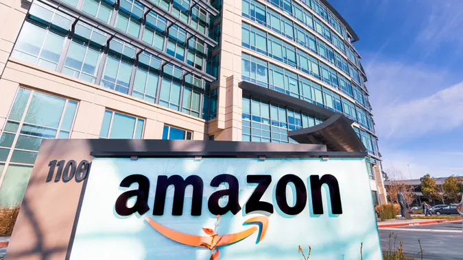 Amazon headquarters located in Silicon Valley stock photo