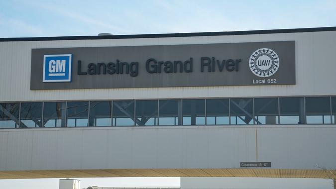 Lansing GM Grand River plant stock photo