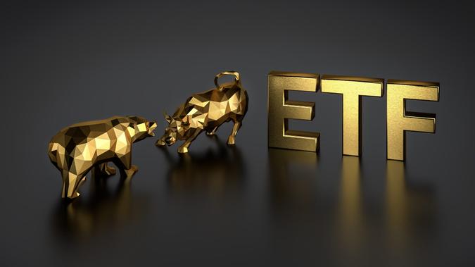 Exchange traded fund concept.