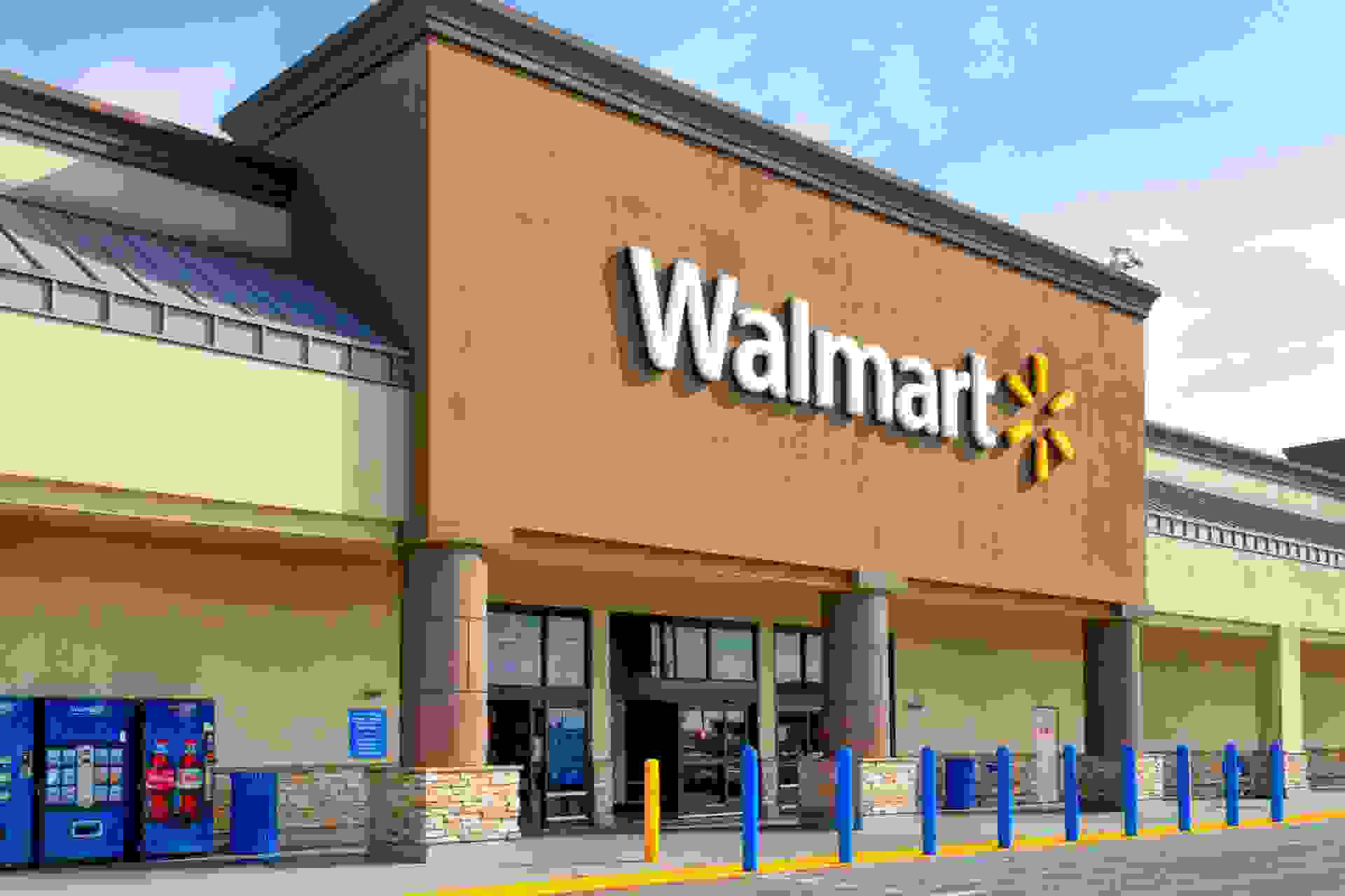Salinas, United States - April 8, 2014: Walmart store exterior.