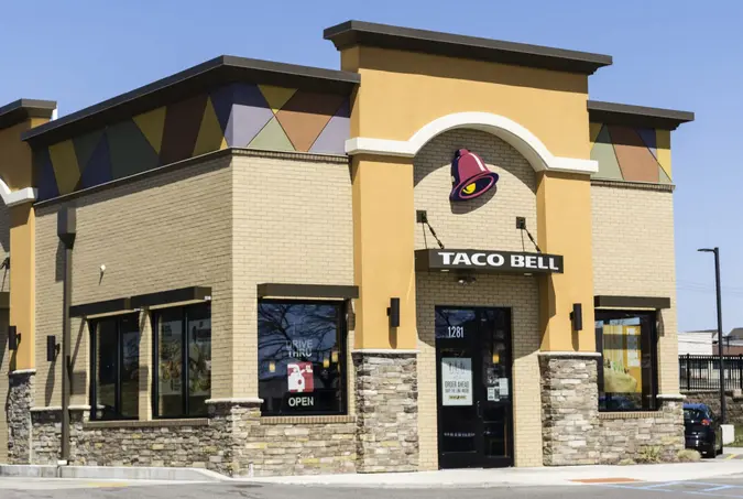Rochester Hills, Michigan, USA - April 17, 2016: A Taco Bell in Rochester Hills, Michigan.