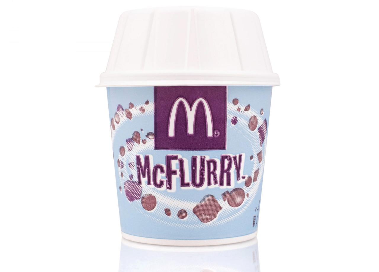Belgrade, Serbia - November 5, 2014: McFlurry ice cream on white background.