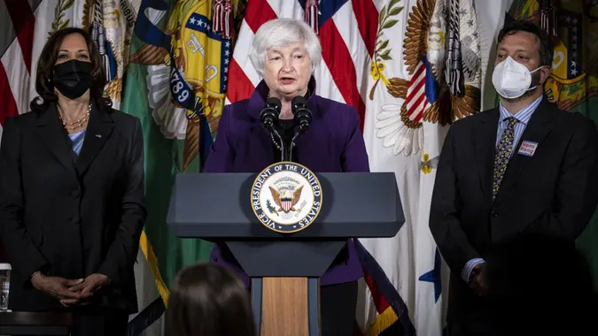 VP Kamala Harris and Treasury Secretary Janet Yellen on Childcare Investments, Washington, District of Columbia, United States - 15 Sep 2021
