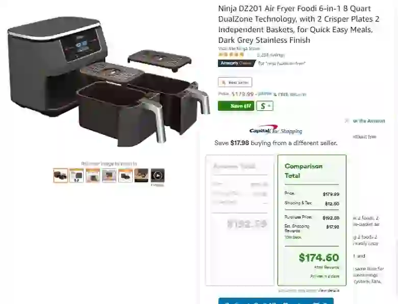 Capital One Shopping Ninja Air Fryer