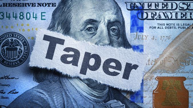 Federal Reserve Taper stock photo