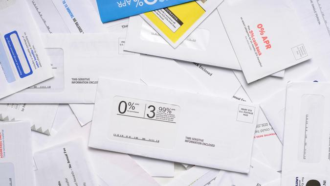 Junk Mail Background stock photo