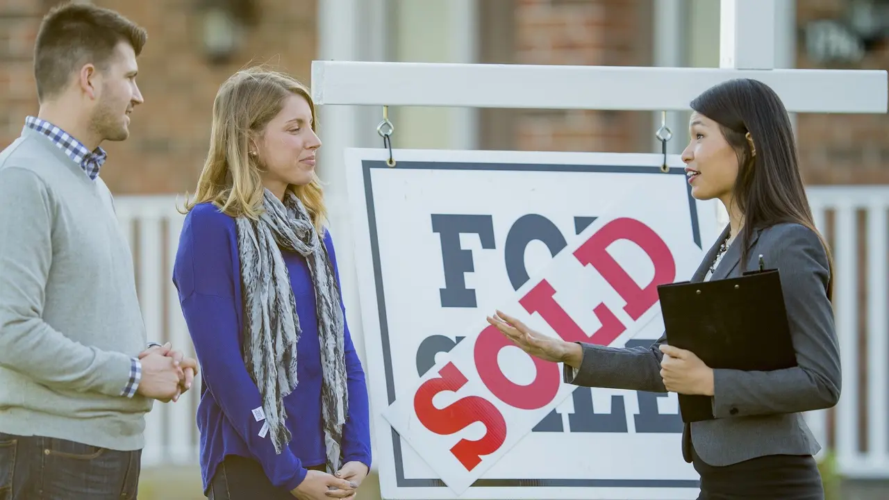Buying a new home stock photo