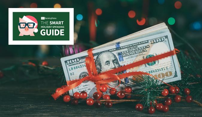American 100 US dolllars as a Christmas gif t or a Christmas spending concept.