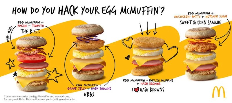 McDonald's fans are always hacking menu items - especially the OG breakfast sandwich, the Egg McMuffin - and the ways to mix it up are endless.