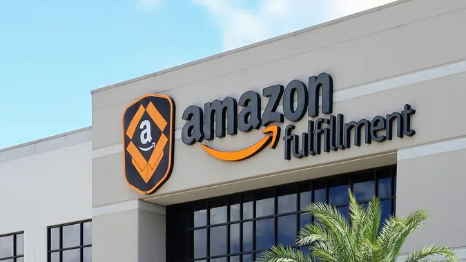 Lakeland, Florida, USA - October 15, 2018:   Amazon Fulfillment Center and distribution warehouse.