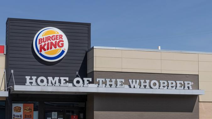 Wabash - Circa April 2021: Burger King fast food restaurant.