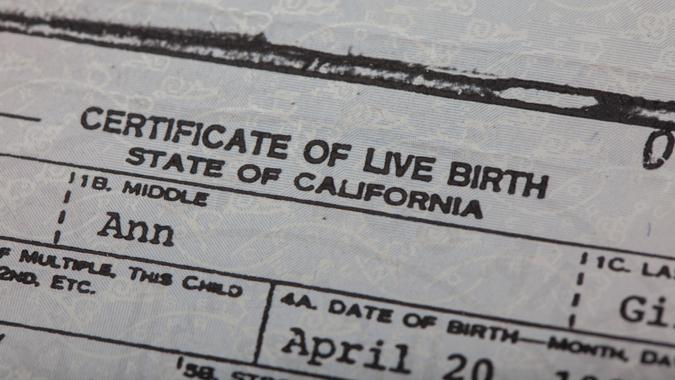 Birth Certificate.