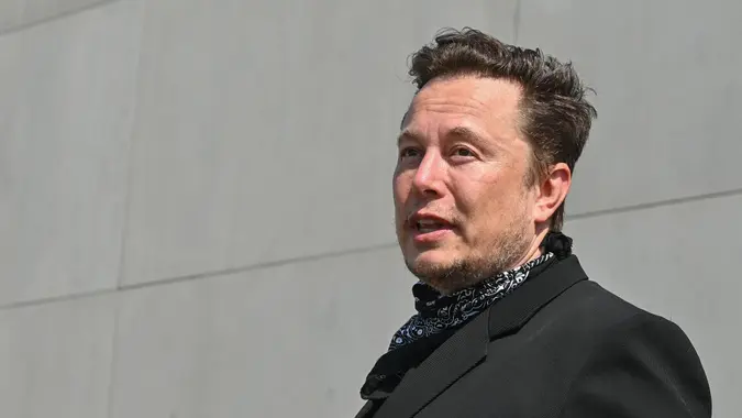 Mandatory Credit: Photo by Action Press/Shutterstock (12276248n)Armin Laschet (l), CDU Federal Chairman and Prime Minister of North Rhine-Westphalia and Elon Musk, Tesla head, speak to journalists before the later main entrance to Tesla Gigafactory.