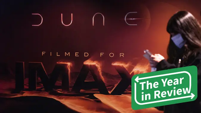 Mandatory Credit: Photo by Simon Shin/SOPA Images/Shutterstock (12548235c)A woman wearing a mask walks by a billboard of the movie 'Dune' directed by Denis Villeneuve in Seoul.