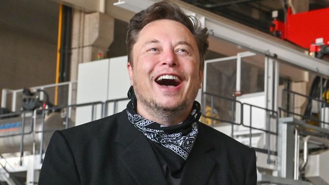 Tesla CEO Musk visits Gigafactory construction site, Grunheide, Germany - 13 Aug 2021