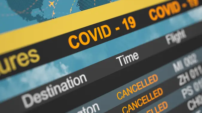 flight board cancelled flying directions.