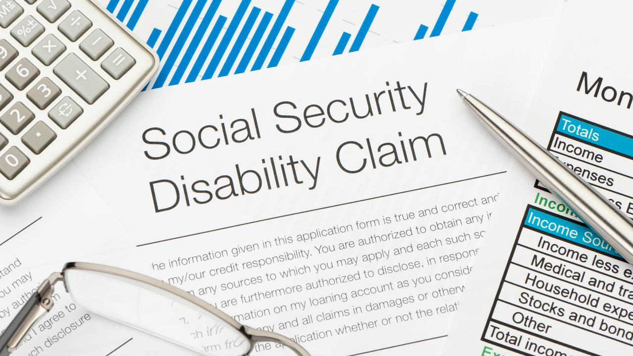 Close up of Social Security Disability Claim Form.
