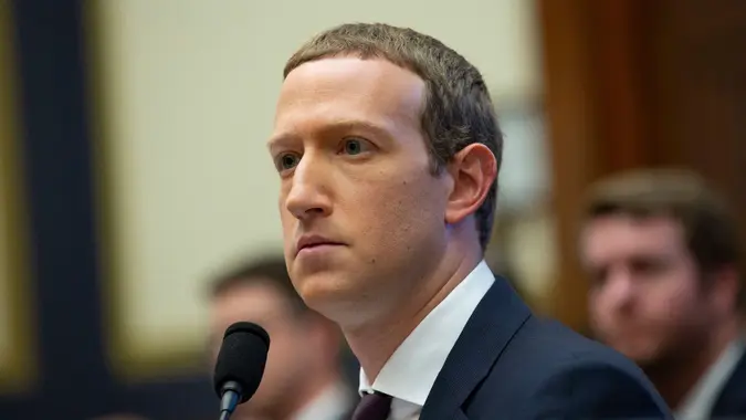 Mandatory Credit: Photo by Shutterstock (10454623aw)Facebook CEO Mark Zuckerberg testifies before the US House Committee on Financial ServicesUS House Financial Services Committee Hearing on Facebook's New Cryptocurrency, Washington DC, USA - 23 Oct 2019.