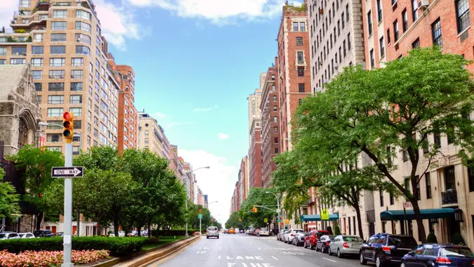 HDR (photorealistic) image of Manhattan Upper East Side, New York City.