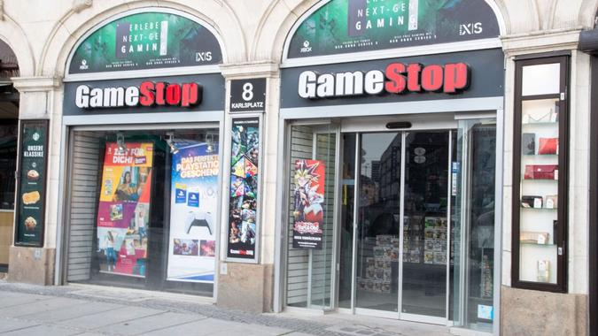 Mandatory Credit: Photo by Alexander Pohl/NurPhoto/Shutterstock (11786798b)A Gamestop branch seen in Munich, Germany on March 4 2021.