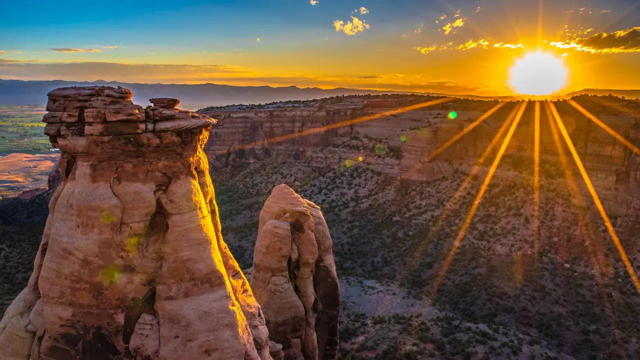Beautiful Sunrise in Colorado National Monument in Grand Junction, Colorado.