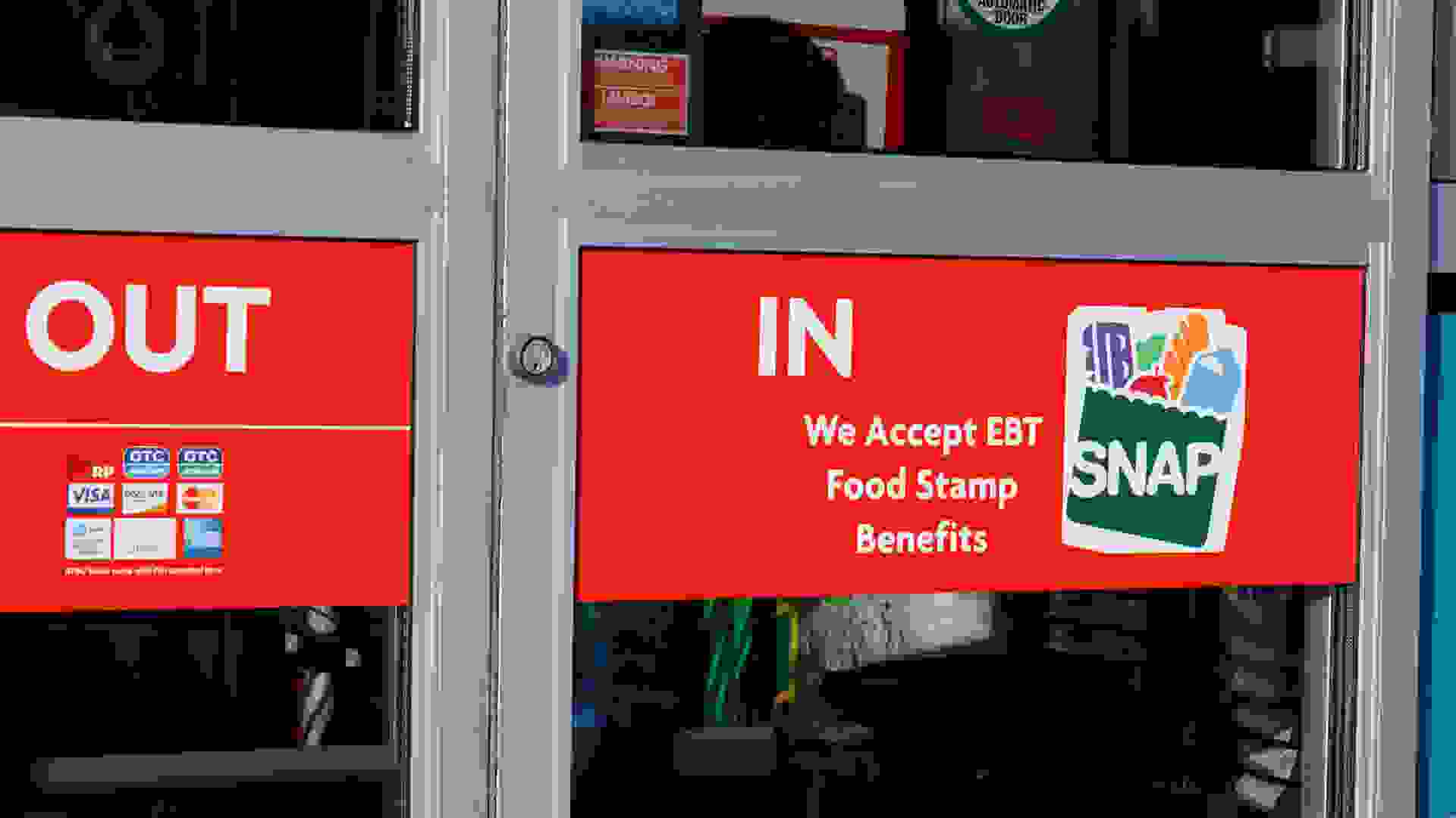 Marion - Circa September 2019: SNAP and EBT Accepted here sign.