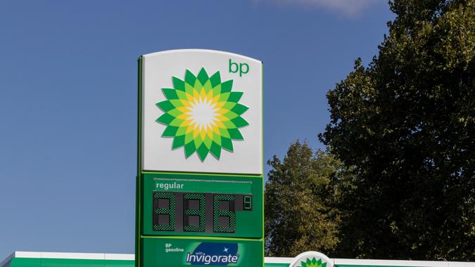 Frankfort - Circa October 2021: BP Retail Gas Station.