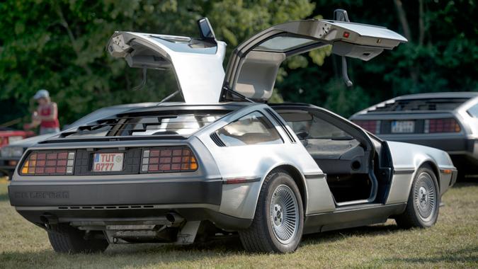 Bad KAnig, Germany - July 13, 2013:A  DeLorean DMC-12 manufactured by the Delorean Motor Company.