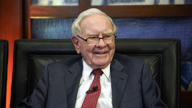 Mandatory Credit: Photo by Nati Harnik/AP/Shutterstock (11762544a)In this May 7, 2018, photo, Berkshire Hathaway Chairman and CEO Warren Buffett smiles during an interview in Omaha, Neb.