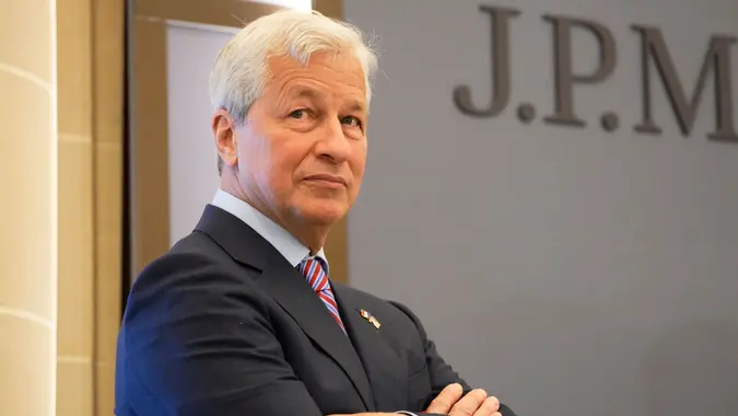 Mandatory Credit: Photo by Michel Euler/AP/Shutterstock (12616552a)JP Morgan CEO Jamie Dimon looks on during the inauguration the new French headquarters of JP Morgan bank in Paris.