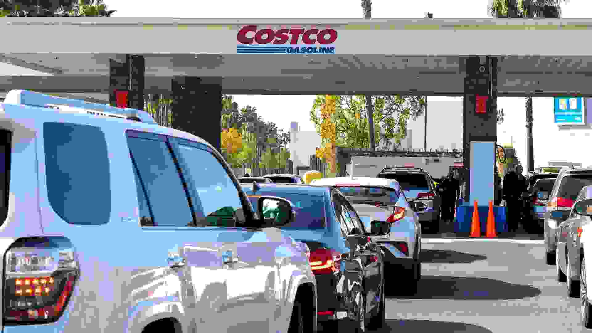 Costco Gas Station stock photo