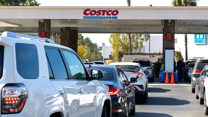 Costco Gas Station stock photo