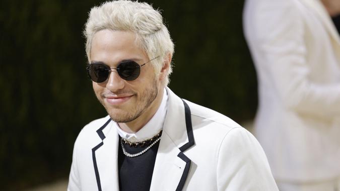 Mandatory Credit: Photo by JUSTIN LANE/EPA-EFE/Shutterstock (12443286hr)Pete Davidson poses on the red carpet for the 2021 Met Gala, the annual benefit for the Metropolitan Museum of Art's Costume Institute, in New York, New York, USA, 13 September 2021.