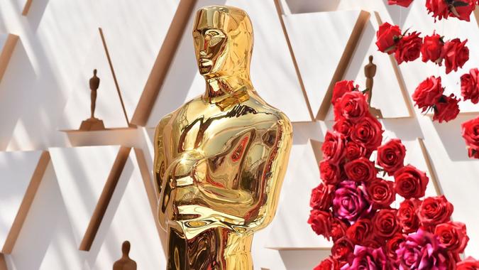 Mandatory Credit: Photo by Jordan Strauss/AP/Shutterstock (12869107b)Oscar statue on the red carpet at the Oscars, at the Dolby Theatre in Los Angeles94th Academy Awards - Arrivals, Los Angeles, United States - 27 Mar 2022.