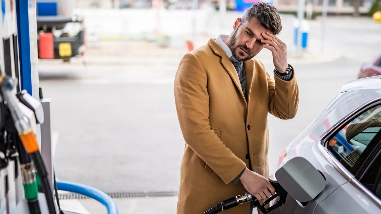 Fuel got more expensive. stock photo