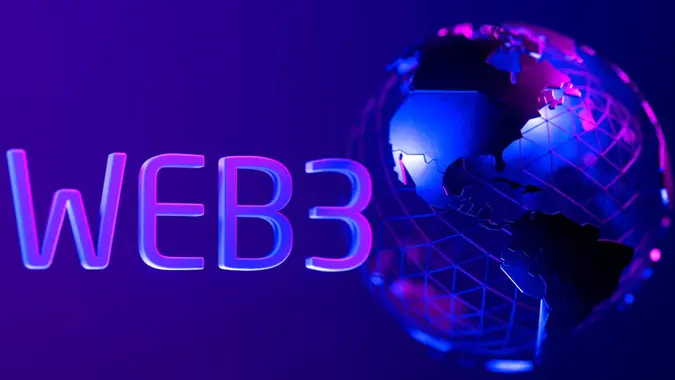 WEB3 next generation world wide web blockchain technology with decentralized information, distributed social network.