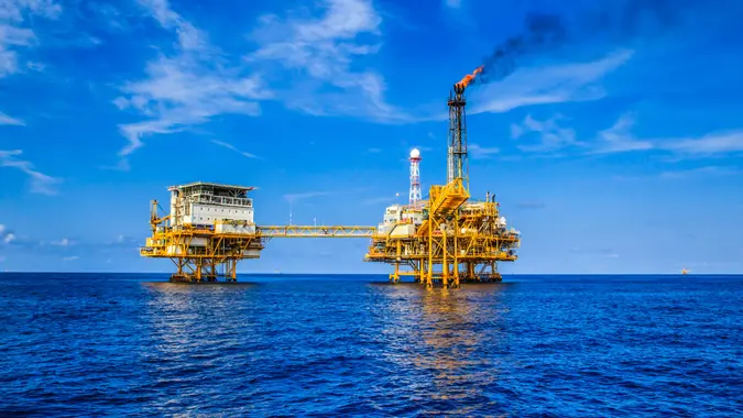 Offshore Industry oil and gas production petroleum pipeline.