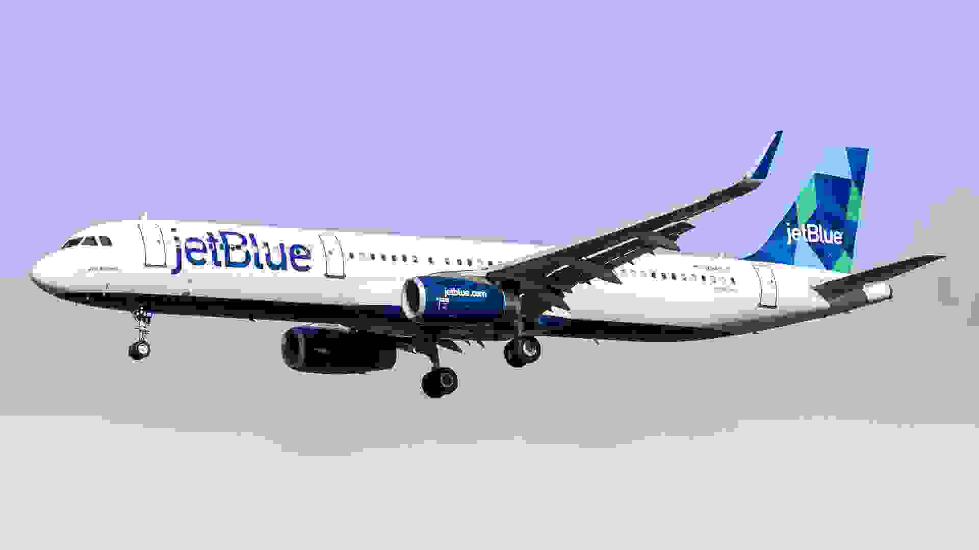 New York, USA - February 29, 2020: JetBlue Airbus A321-200 airplane at New York John F.