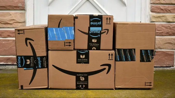 HAGERSTOWN, MD, USA - MAY 5, 2017: Image of an Amazon packages.