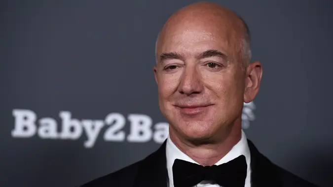 Mandatory Credit: Photo by Jordan Strauss/Invision/AP/Shutterstock (12602288t)Jeff Bezos arrives at the Baby2Baby Gala at the Pacific Design Center, in West Hollywood, Calif2021 Baby2Baby Gala, West Hollywood, United States - 13 Nov 2021.