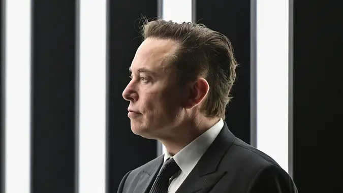 Mandatory Credit: Photo by Patrick Pleul/AP/Shutterstock (12861811m)Elon Musk, Tesla CEO, attends the opening of the Tesla factory Berlin Brandenburg in Gruenheide, Germany, .