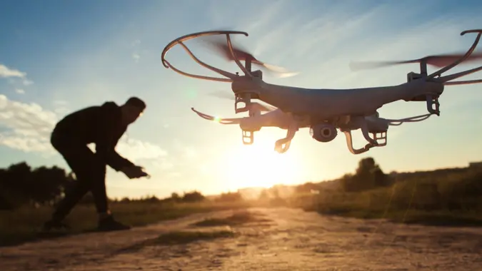 Drone Toy Adult Helicopter Electronics Technology Innovation Aeromodelling Fun Leisure Concept.