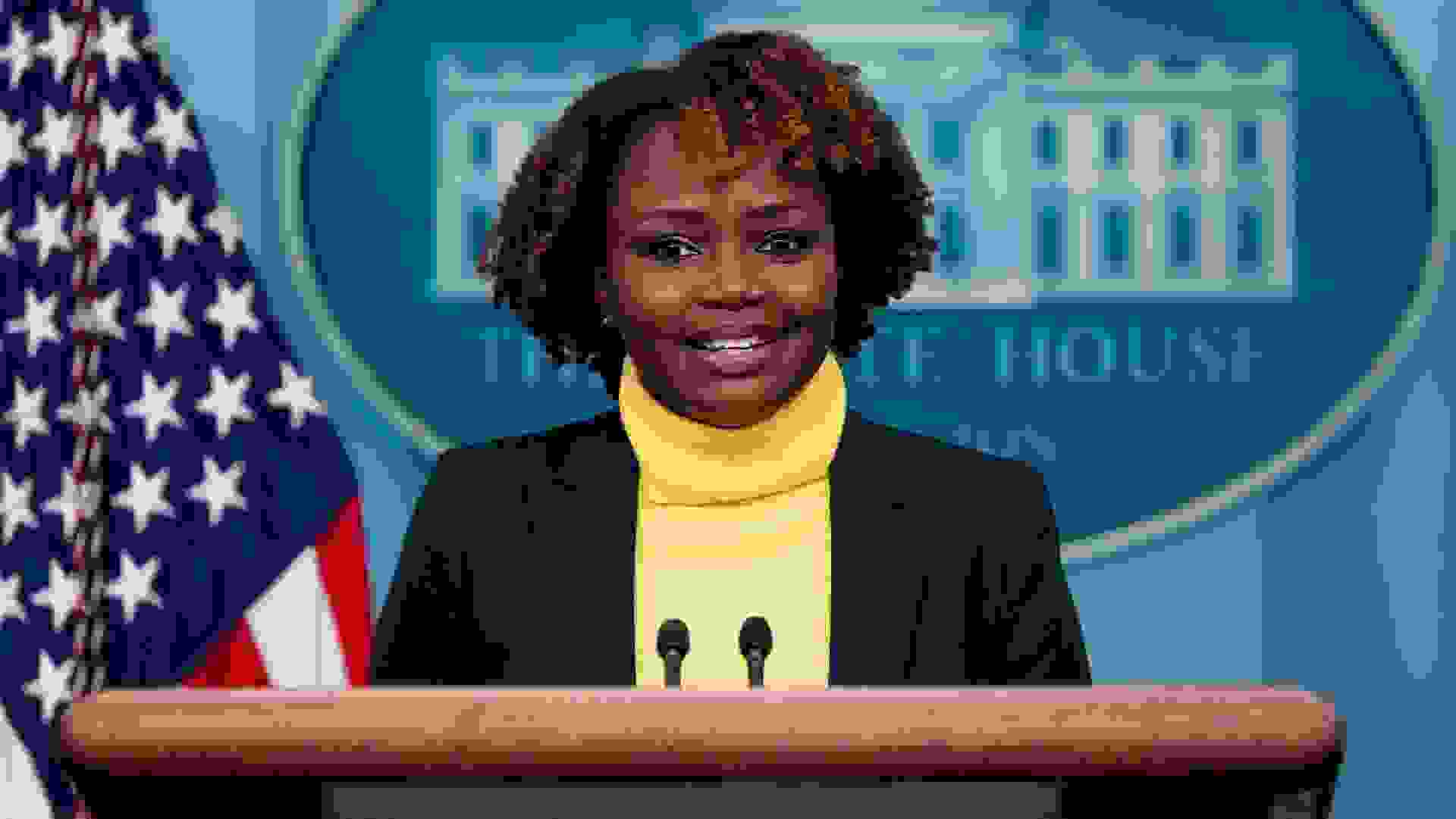 White House Press Briefing with Karine Jean-Pierre in Washington, US - 14 Feb 2022