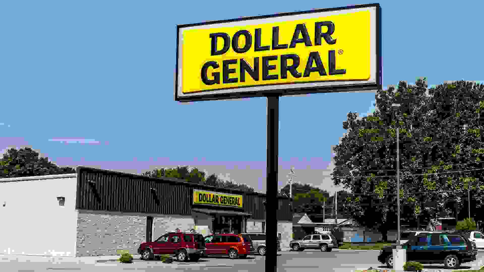 Dollar General Retail Location. Dollar General is a Small-Box Discount Retailer III stock photo