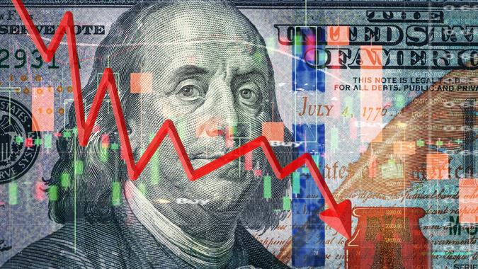 Global inflation and the dollar stock photo