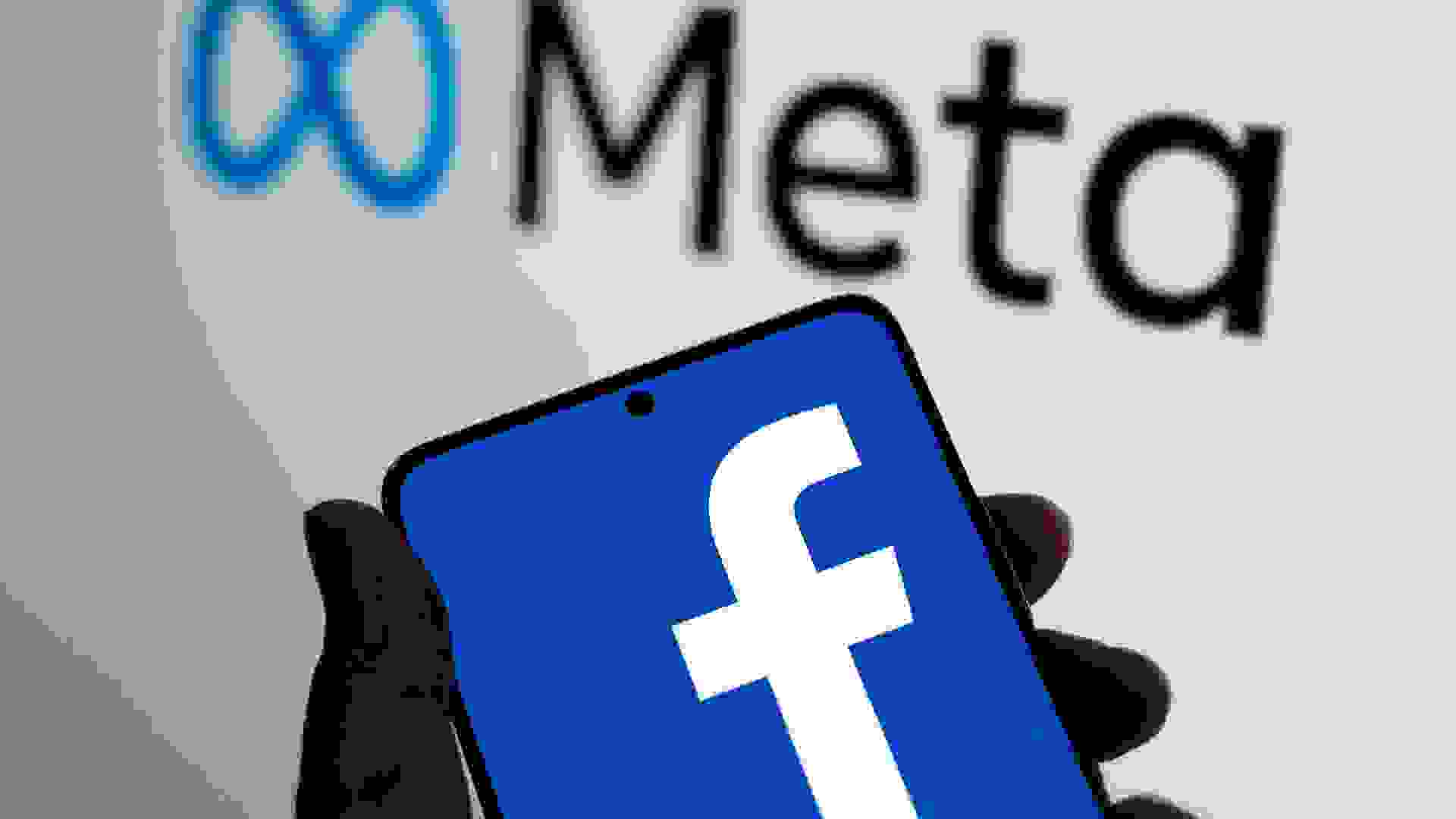 Bangkok, Thailand - October 29, 2021: Meta logo is shown on a device screen.