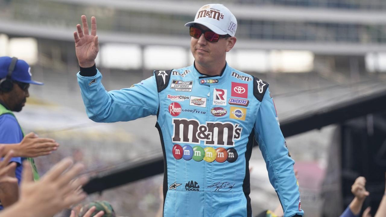 Mandatory Credit: Photo by LM Otero/AP/Shutterstock (12951267h)Kyle Busch waves to fans during driver introductions before the NASCAR All-Star auto race at Texas Motor Speedway in Fort Worth, TexasNASCAR All Star Race Auto Racing, Fort Worth, United States - 22 May 2022.