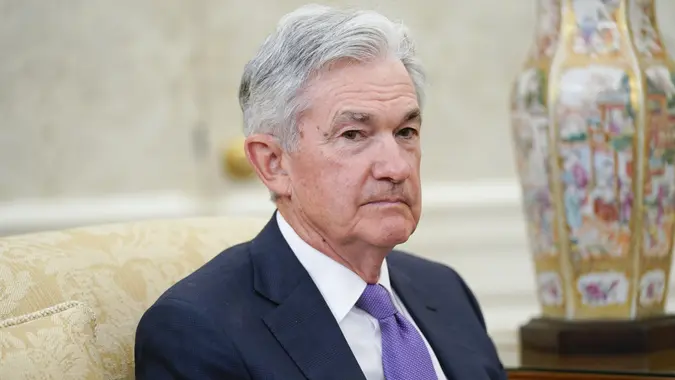 Mandatory Credit: Photo by Evan Vucci/AP/Shutterstock (12965688h)Federal Reserve Chairman Jerome Powell meets with President Joe Biden meets and Treasury Secretary Janet Yellen in the Oval Office of the White House, in WashingtonBiden Federal Reserve, Washington, United States - 31 May 2022.
