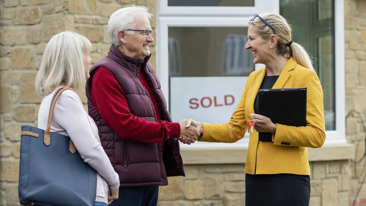Congratulations on Your New Bungalow! stock photo